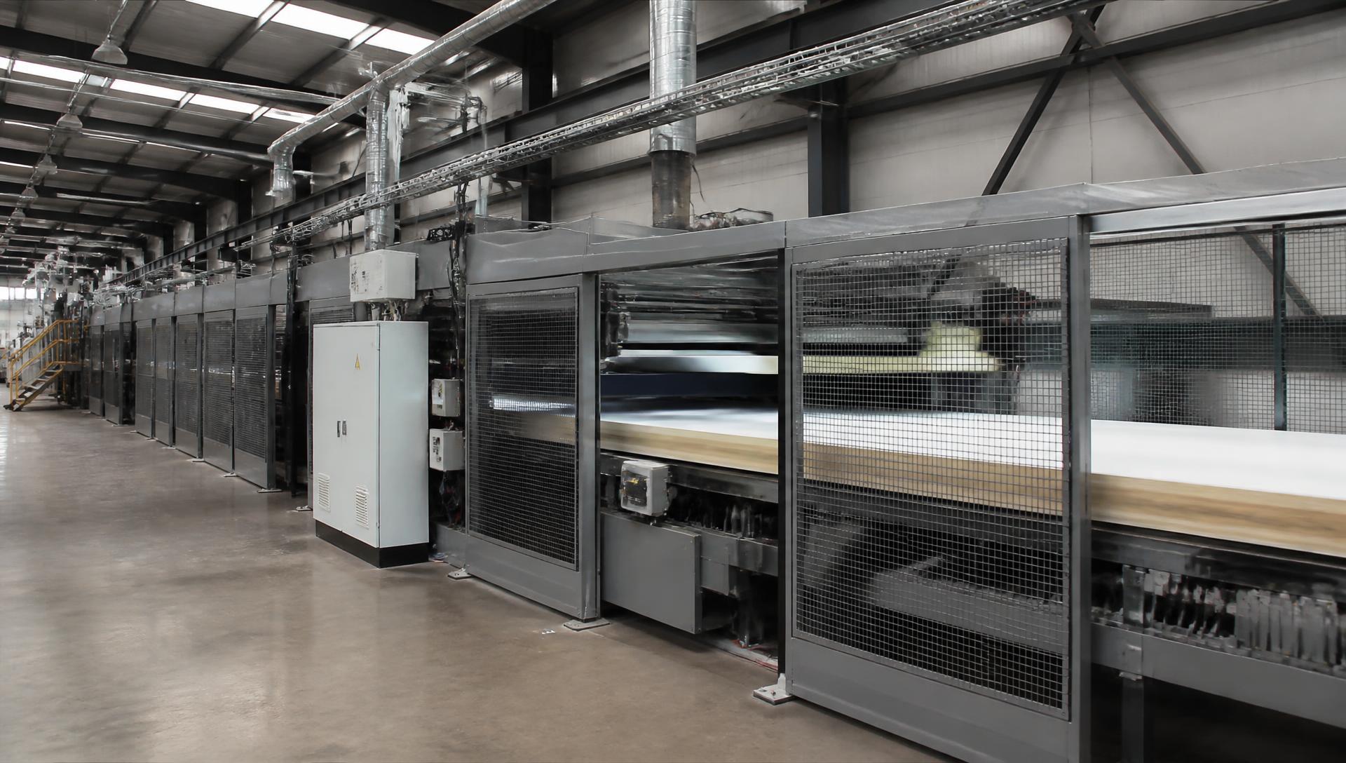 NEVO continuous sandwich panel production line — double-belt laminator with PIR core